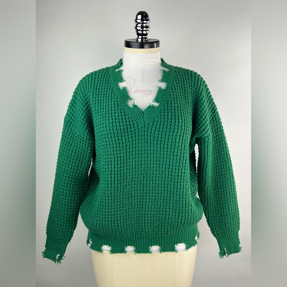 💚 2903. Distressed Edge Sweatshirt
